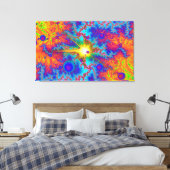 衝突するDweeb サイケデリック Ballz キャンバスプリント (インサイチュ (寝室))