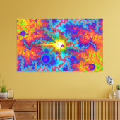 衝突するDweeb サイケデリック Ballz キャンバスプリント (インサイチュ (リビング))