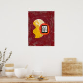 衝突を避けるサイのポスター壁画 ポスター (キッチン)