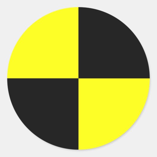 衝突試験ダミーのシンボルサイン自動車事故 ラウンドシール (正面)