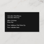 衝突車のの修復 名刺 (裏面)