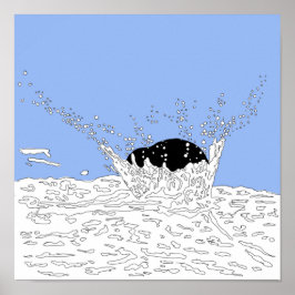 衝突、スプラッシュイラストレーション ポスター