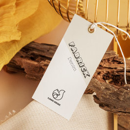 衣料つるラベルモダン コンテンポラリー 名刺