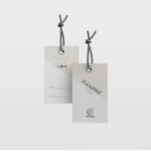 衣料つるラベルモダン コンテンポラリー 名刺