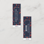 衣料ラベルスモールビジネスさくらんぼ価格ラベル コーリングカード (正面/裏面)