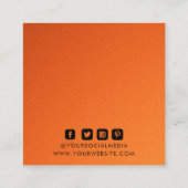 衣料ラベルスモールビジネスオレンジフローラ価格 コーリングカード (裏面)