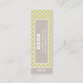 衣料ラベルスモールビジネスタータンチェック価格ラベル コーリングカード (裏面)