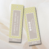 衣料ラベルスモールビジネスタータンチェック価格ラベル コーリングカード