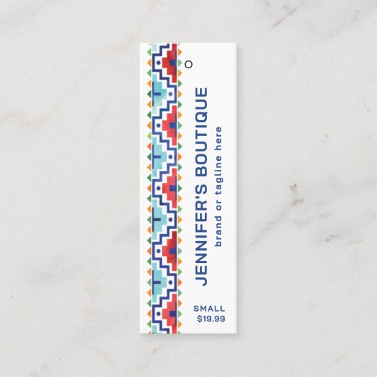 衣料ラベルスモールビジネストライバルプライスラベル コーリングカード (正面)