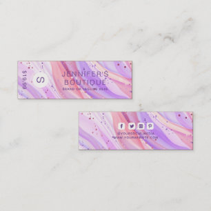 衣料ラベルスモールビジネスパープルグリッター価格 コーリングカード