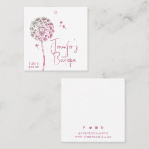 衣料ラベルスモールビジネスパープルフローラ価格 コーリングカード