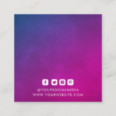 衣料ラベルスモールビジネスパープルフローラ価格 コーリングカード (裏面)