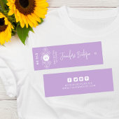 衣料ラベルスモールビジネスパープルプライスラベル コーリングカード