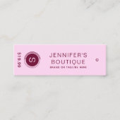 衣料ラベルスモールビジネスパープルプライスラベル コーリングカード (正面)