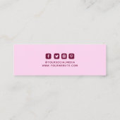 衣料ラベルスモールビジネスパープルプライスラベル コーリングカード (裏面)