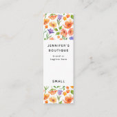 衣料ラベルスモールビジネスフローラ価格ラベル コーリングカード (正面)