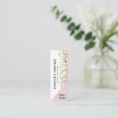 衣料ラベルスモールビジネスフローラ価格ラベル コーリングカード (スタンド正面)