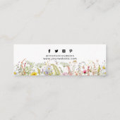 衣料ラベルスモールビジネスフローラ価格ラベル コーリングカード (裏面)