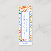 衣料ラベルスモールビジネスフローラ価格ラベル コーリングカード (正面)