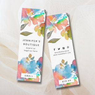 衣料ラベルスモールビジネスフローラ価格ラベル コーリングカード