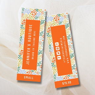 衣料ラベルスモールビジネスフローラ価格ラベル コーリングカード