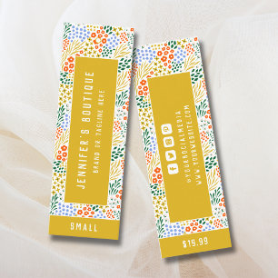 衣料ラベルスモールビジネスフローラ価格ラベル コーリングカード