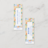 衣料ラベルスモールビジネスフローラ価格ラベル コーリングカード (正面/裏面)