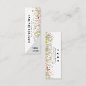 衣料ラベルスモールビジネスフローラ価格ラベル コーリングカード (正面/裏面)