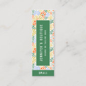 衣料ラベルスモールビジネスフローラ価格ラベル コーリングカード (正面)