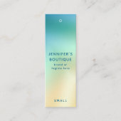 衣料ラベルスモールビジネスモダン抽象芸術価格 コーリングカード (正面)