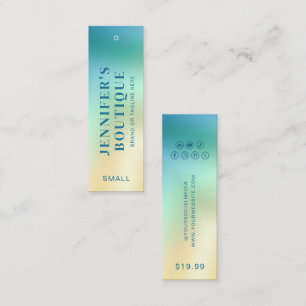 衣料ラベルスモールビジネスモダン抽象芸術価格 コーリングカード