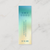 衣料ラベルスモールビジネスモダン抽象芸術価格 コーリングカード (裏面)