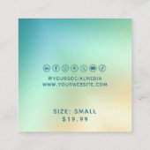 衣料ラベルスモールビジネスモダン抽象芸術価格 コーリングカード (裏面)