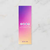 衣料ラベルスモールビジネスモダン抽象芸術価格 コーリングカード (裏面)