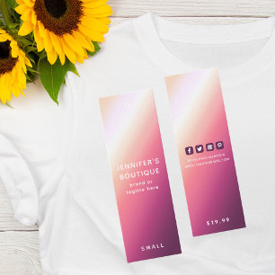 衣料ラベルスモールビジネスモダン抽象芸術価格 コーリングカード