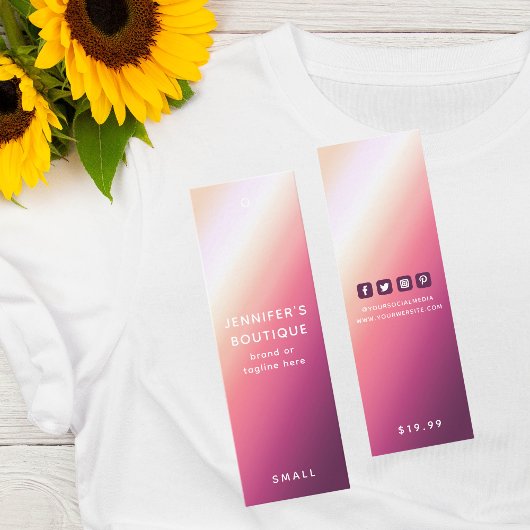 衣料ラベルスモールビジネスモダン抽象芸術価格 コーリングカード