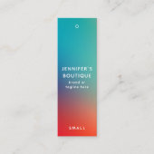 衣料ラベルスモールビジネスモダン抽象芸術価格 コーリングカード (正面)