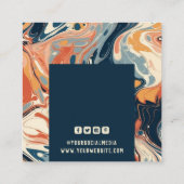 衣料ラベルスモールビジネスモダン抽象芸術 コーリングカード (裏面)
