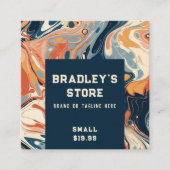 衣料ラベルスモールビジネスモダン抽象芸術 コーリングカード (正面)