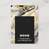 衣料ラベルスモールビジネスモダン抽象芸術 コーリングカード (裏面)