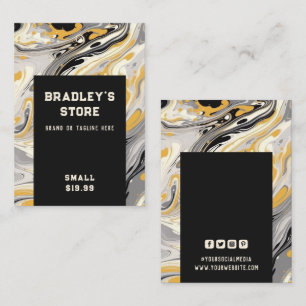 衣料ラベルスモールビジネスモダン抽象芸術 コーリングカード