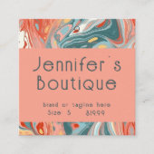 衣料ラベルスモールビジネスモダン抽象芸術 コーリングカード (正面)