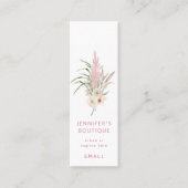 衣料ラベルスモールビジネスラグジュアリーバラ価格ラベル コーリングカード (正面)