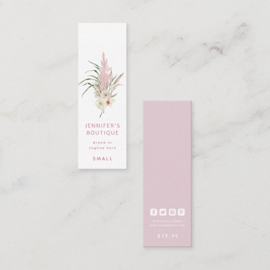 衣料ラベルスモールビジネスラグジュアリーバラ価格ラベル コーリングカード (正面/裏面)