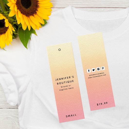 衣料ラベルスモールビジネスラグジュアリープライスラベル コーリングカード