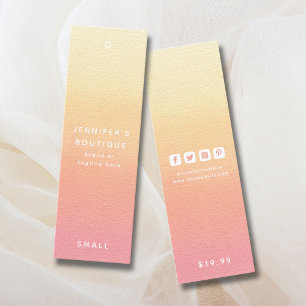 衣料ラベルスモールビジネスラグジュアリープライスラベル コーリングカード