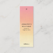 衣料ラベルスモールビジネスラグジュアリープライスラベル コーリングカード (正面)