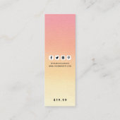 衣料ラベルスモールビジネスラグジュアリープライスラベル コーリングカード (裏面)