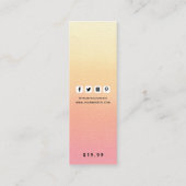 衣料ラベルスモールビジネスラグジュアリープライスラベル コーリングカード (裏面)