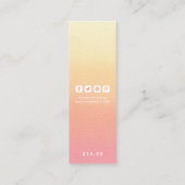 衣料ラベルスモールビジネスラグジュアリープライスラベル コーリングカード (裏面)